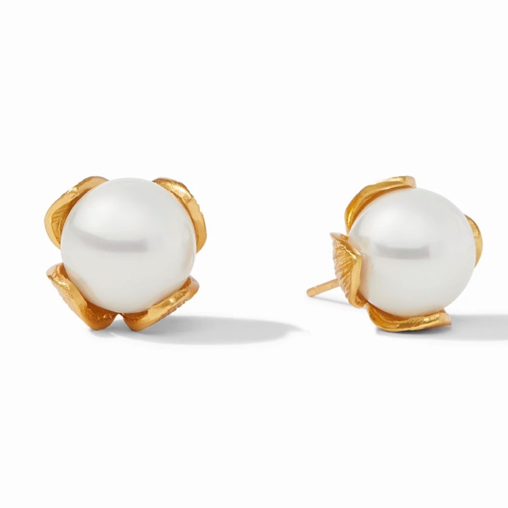 Julie Vos Penelope pearl stud earring medium pearl